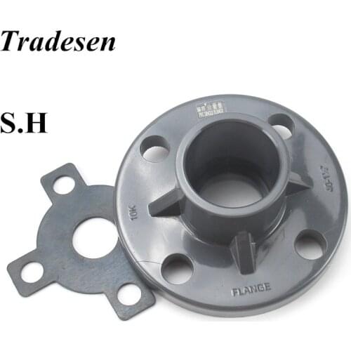 1pc UPVC Inner 20 25 32 40 50 63mm Flange Pipe Connector Hose Adapter Hardware Fittings PVC Pipe Tube Parts Slip Socket Flanges