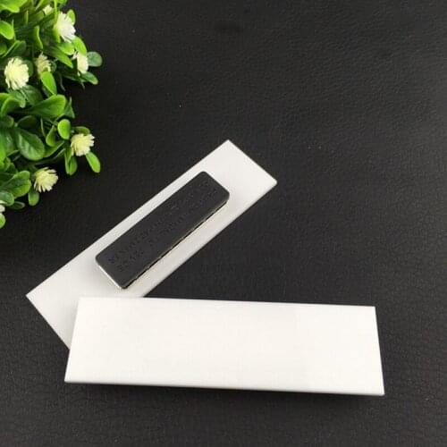 10pcs 70*25mm blank acrylic magnet badge name tag thickness 2MM with acrylic plastic plate could be Engraved badge holder
