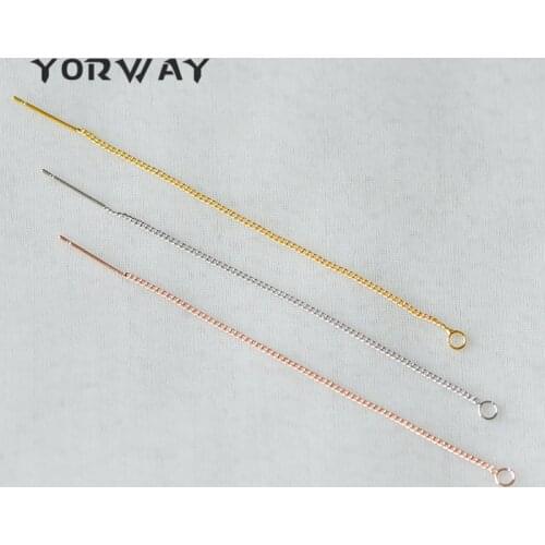 10pcs/lot Gold/ Silver/ Rose Gold Ear Threader Earrings, Earwire Thread with Open Jump Ring, Tarnish Resistant (GB-147)