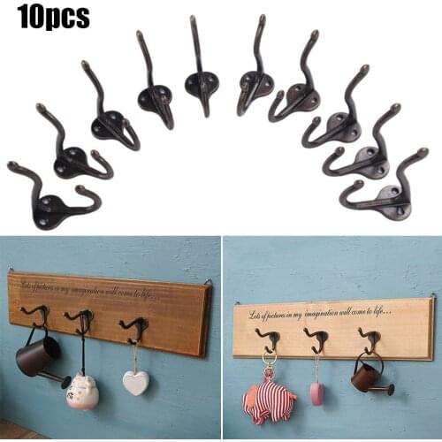 10pc Door Hanging Hook Door Hanger Hats Bags Holder Tie Scarf Key Hook Iron Wall Hanger Clothes Coats Rack Towel Shelf