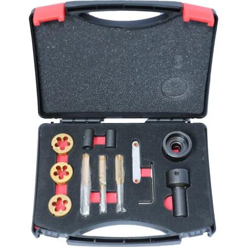 12pc Tap And Die Set For Wheel Studs & Nuts M12x 1.25 M12 x 1.5 M14x1.5 Tire Screw Automotive Car Timing Special Tool