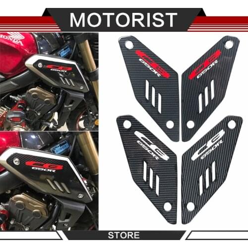 3D Carbon Fiber Side Decals Tank Pad Gas Oil Sticker Motorcycles Decoration Accessories For cb650r CB 650R