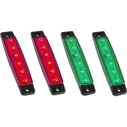 4PCS Marine Boat Lights 12V Waterproof Boat LED Lights Kayak Lights for Boat Deck & Cockpit Decoration Light Red & Green