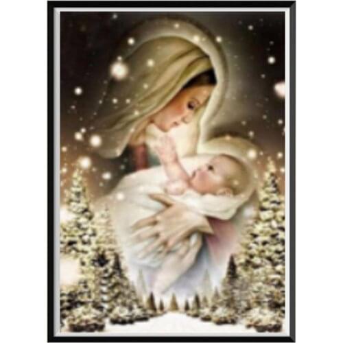 Diy Diamond Painting Virgin Figure Square Diamond Round Diamond Decoration Customizable Wall Art Decoration Frameless Style