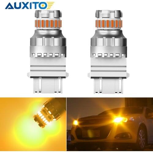 2x LED Car Signal Lamp 12V 3157 Led Bulb Amber Yellow T25 P27/7W Led 1157 BAY15D P21/5W Auto Turn Signal Light Rear Lamp
