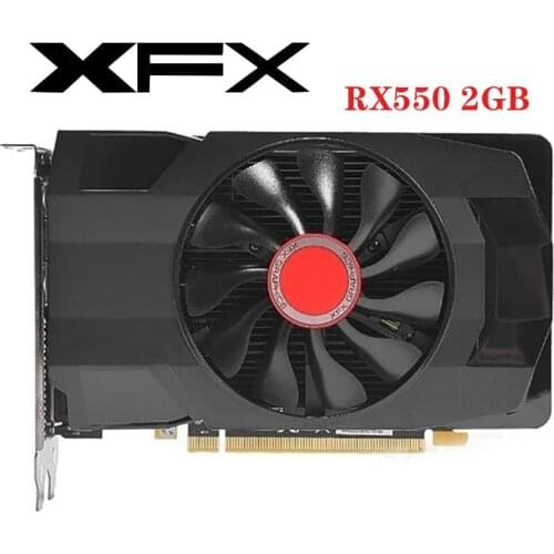 Used XFX RX 550 2GB Graphics Cards For AMD Radeon RX550 2GB Video Screen Cards HTPC GPU Desktop Itx Computer Game Map Videocard