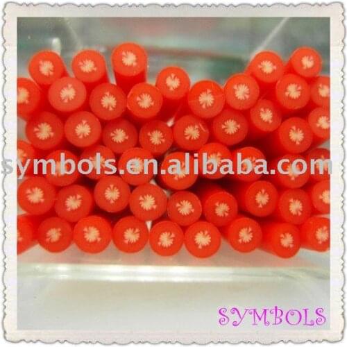 A-23 Free Shipping 100pcs 5mm Tomato Fruit Shape Cane Fancy Nail Art Polymer Clay Cane