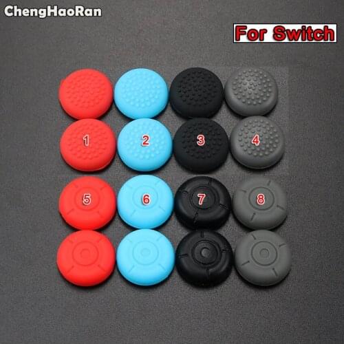 ChengHaoRan 2pcs Silicone Joy Stick Grip Caps Joypad Analog Joystick Cover Case For Nintendo Switch NS Joy-Con Controller