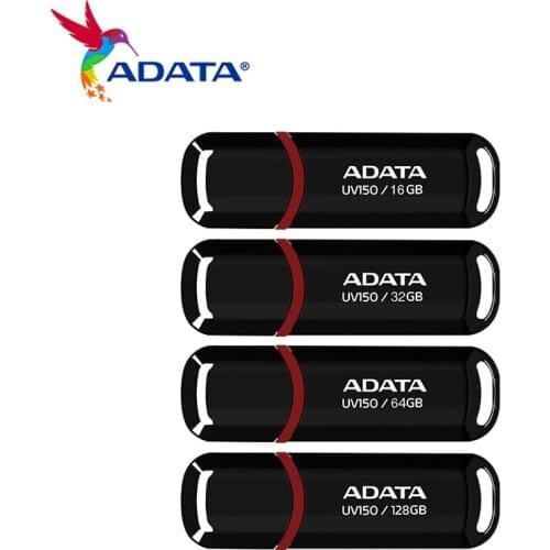 ADATA USB Flash Drive UV150 128GB 64GB 32GB 16GB High Speed USB 3.2 Gen 1 Black/Red Memory Stick Portable Pendrive For Computer