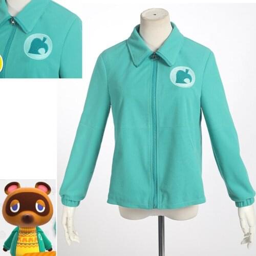 Anime Animal Crossing Tom Nook Embroidery coat jacket Cosplay Costume