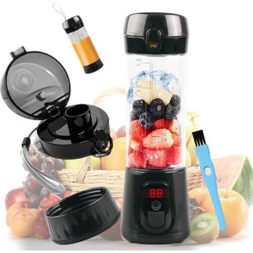 Personal HAnd Held Electric Portable Mixer Blender With LCD Sreen USB Charging 6 Blades Electric Mixer Smoothie Maker