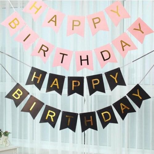 Multi Themes Happy Birthday Banner Baby Shower Birthday Party Decorations Photo Booth Happy Birthday Bunting Garland Flags