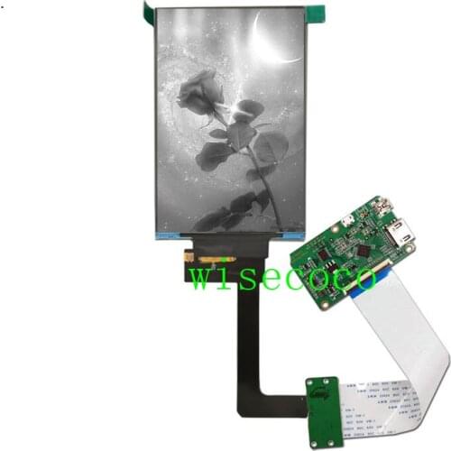 6 inch 2K 1620*2560 Monochrome LCD Mono IPS 3D Printer Projector Display Driver Board High Transmittance No Backlight