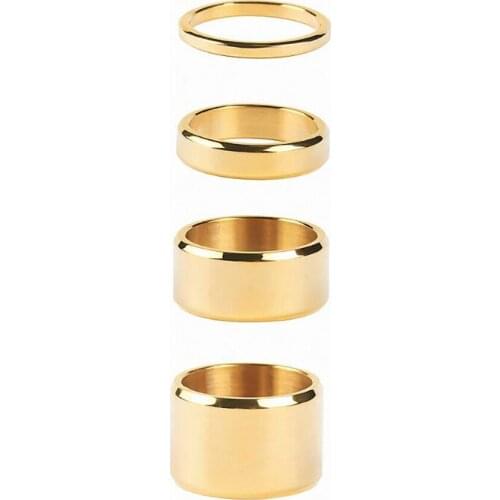 Stainless Steel Minimalism Smooth Surface Women Women Width Ring Jewelry Gift For Him Size 6-9