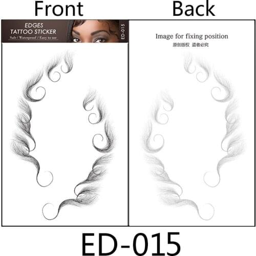 New Waterproof Temporary Tattoo Stickers Bady Hair Edge Tattoo Fake Tatoo Flash Tatto Body Art for Women Men