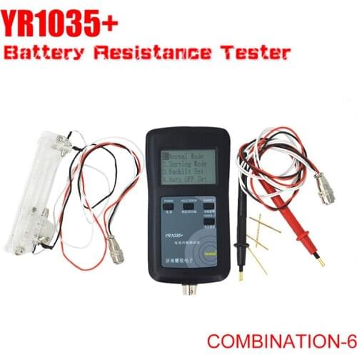 New Original Four-line YR1035 Lithium Battery Internal Resistance Meter Tester YR 1035 Detector 18650 Dry Battery Combination 6