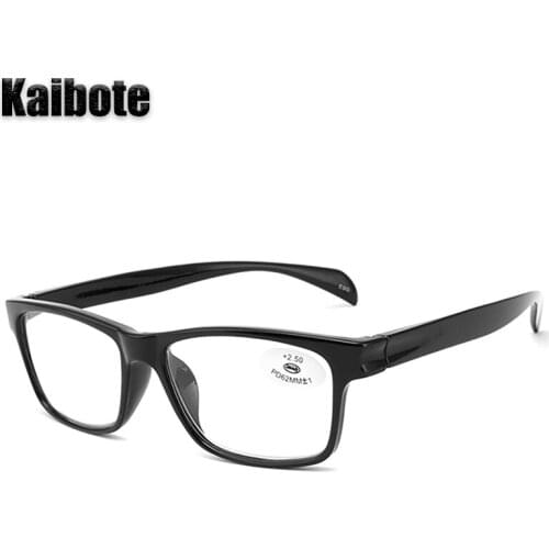 Kaibote Eso-R195127 High Quality TR Frame Rectangular Reading Glasses for Men Women Classic Presbyopic Eyelasses with Soft Pouch