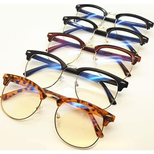 Anti-radiation Optical Eyeglasses Stylish Computer Glasses Classic Browline Frame Retro Glasses Anti-blue Light Unisex