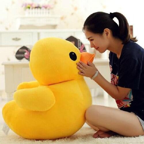 Yellow lucky duck plush dolls toy baby childrens gift High Quality Cartoon Anime Pillow Plush Dolls Kids Toys Gifts