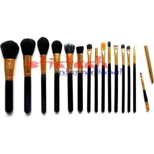 By ems or dhl 50sets 15 pcs/set Makeup Brushes Classic Soft Synthetic Professional Cosmetic Makeup Foundation Powder Blush