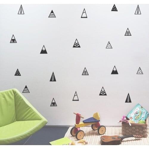 Simple Trigon Shape Wall Sticker for Christmas Party Wall Decoration Baby Room Decoration Home Decor Mural Window Wallpaper