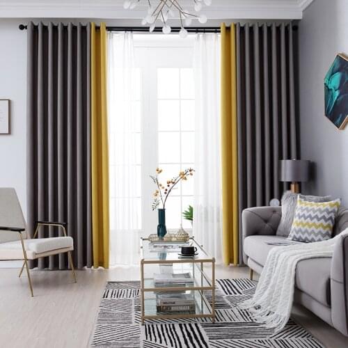Blackout Curtains For Living Room Bedroom Window Curtains Treatment Blinds Finished Drapes Solid Kitchen Curtains Ready Made
