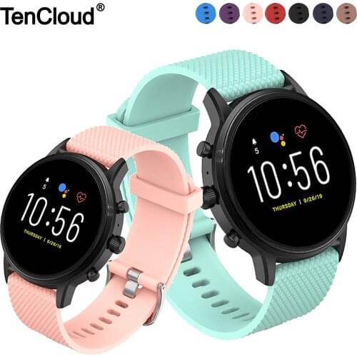 Silicone Band For Fossil Gen 5 Carlyle/Julianna/Garrett Strap Wristband For Gen 5 Bracelet Smart Watch Accessories 22 Universal