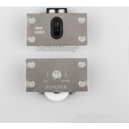 Brand New 4Pairs Stainless Steel Single Pulley Furniture Sliding Door Roller Set Perfect for Cabinet & Cupboard CP50