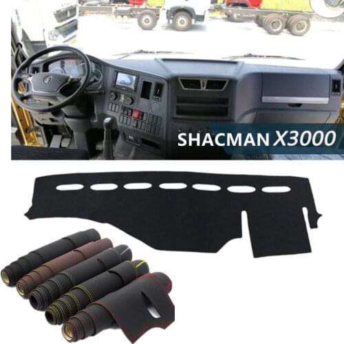 Special for SHACMAN X3000 Heavy Truck Work Sunscreen Dashboard Light Blocking Pad Microfiber Leather Center Console Dark Mat