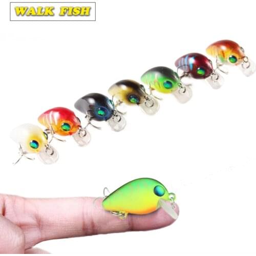 WalkFish 1Pcs 2g Mini CrankBait Fishing Lure 3cm Topwater Artificial Bait Wobbler Fishing Tackle