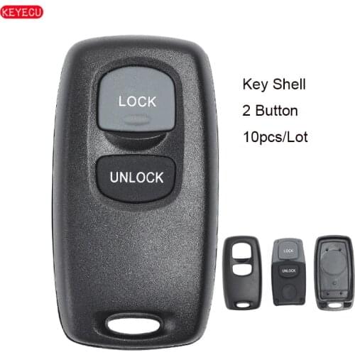 KEYECU 10PCS/lot Replacement 2 Button Remote Car Key Shell for M*azda 2 3 6 323 626 MPV Protege 5