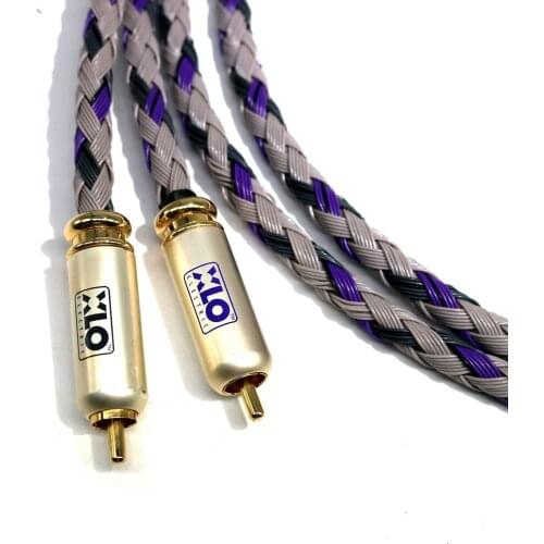 1 Pair HiFi RCA Cable Hi-end XLO signature3 CD Amplifier Interconnect 2RCA to 2RCA Male Audio Cable