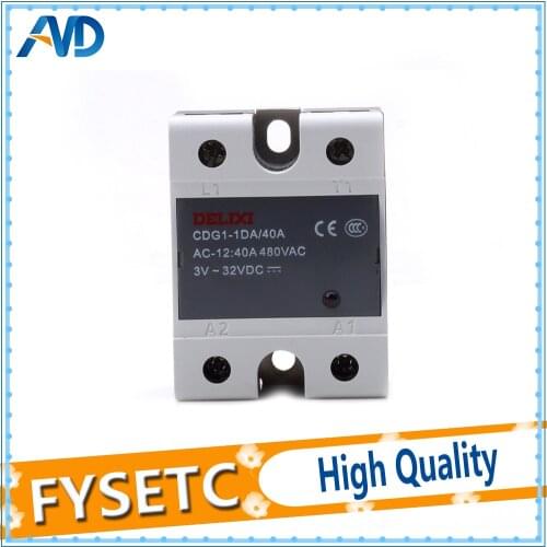 1PC Relay For Delixi Relais Delixi Solid State Relay Single Phase DC Control AC CDG1-1DA 40A D4840 SSR-DA40