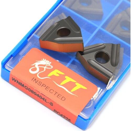 10pcs High quality WNMG080404 L S 4225 inserto de carburo externa de alta calidad torno herramienta de corte Tokarnyy