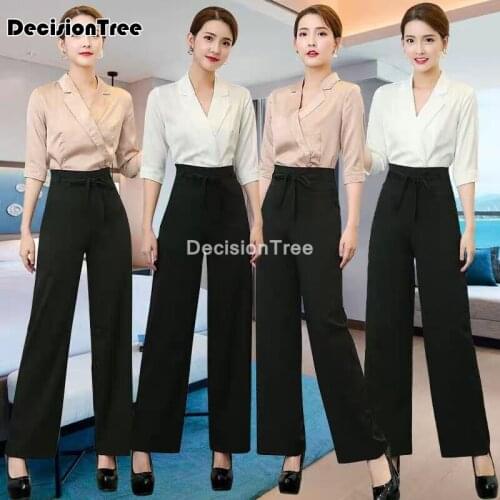 2021 lady beauty salon clothing hotel waiter work clothes spa uniform sauna foot bath uniforms salon beautician clothing