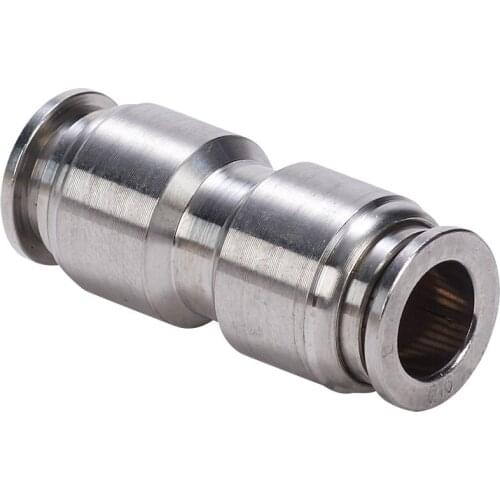 3pcs Stainless Steel 304 Push Fitting Union Straight Connector For Tube OD 4mm 6mm 8mm 10mm 12mm Equal Or Reducing