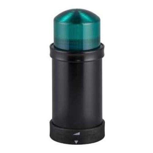 XVBC6B3 Illuminated unit for modular tower lights, plastic, green, Ø70, integral "flash" discharge tube, 5 joule, 24 V AC/DC