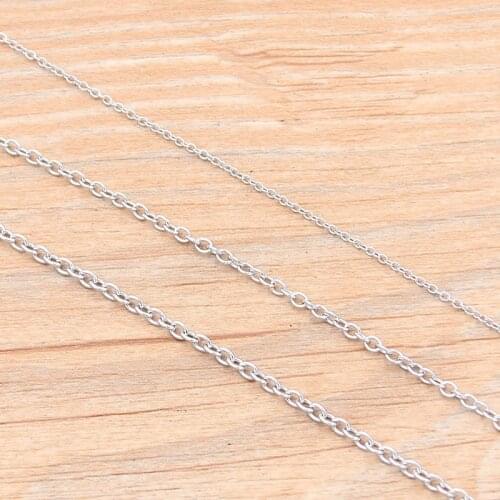5 Meters/lot 3 Size Round Stainless Steel Squash Cross Necklace Chains For DIY Jewelry Findings Making Materials Handmade