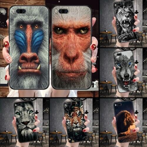 Tiger lion monkey animal Phone case For Xiaomi Mi Max Note 3 A2 A3 8 9 9T 10 Lite Pro Ultra black pretty coque silicone funda