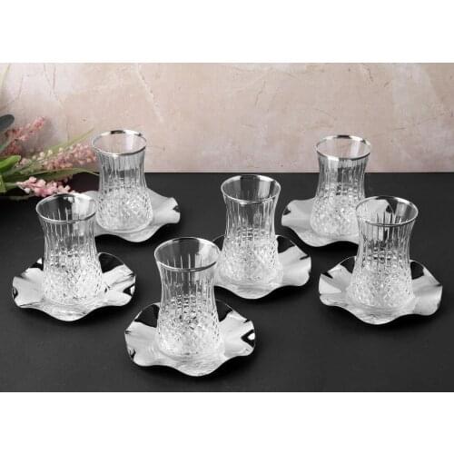 DOLBOVIRoy Kıng 12 Piece Diamond Decor Silver Tea Team mug кружка coffee cup cup اكواب قهوه tazas