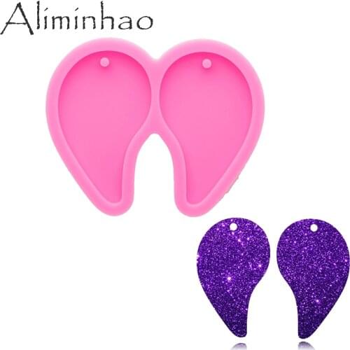 DY1010 Shiny Comma Earrings Molds, Epoxy Resin Jewelries Making Tools, Resin Crafting Mold