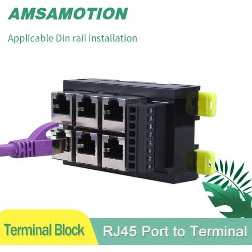 RJ45 Network Port Terminal Block Cable to 8pin 2/3/4/5/6 hole Hub Switch Serial Signal Converter RS232 RS485 RS422