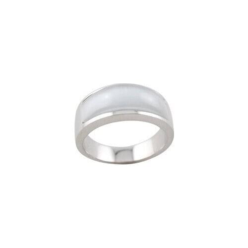 Silver color stainless steel rings for women jewelry, fashion white womens ring crystal jewellery