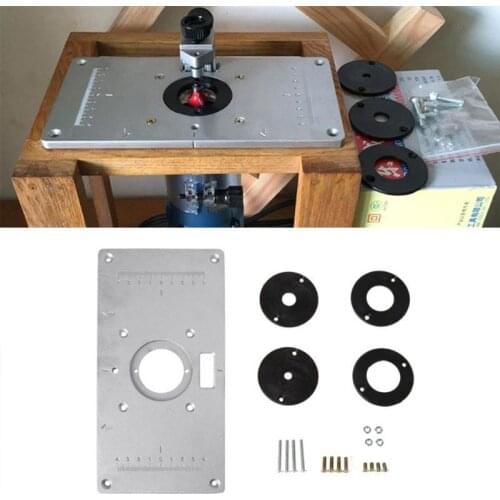Multifunctional Aluminium Router Table Insert Plate For Woodworking Benches Wood Router Trimmer Models Engraving Machine