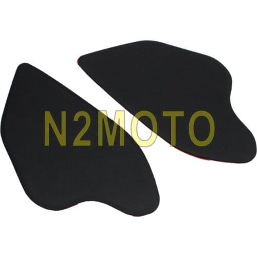 Black Motorcycle Rubber Tank Side Knee Traction Pad Sticker Decals for BMW R1200 GS LC 2013-2016