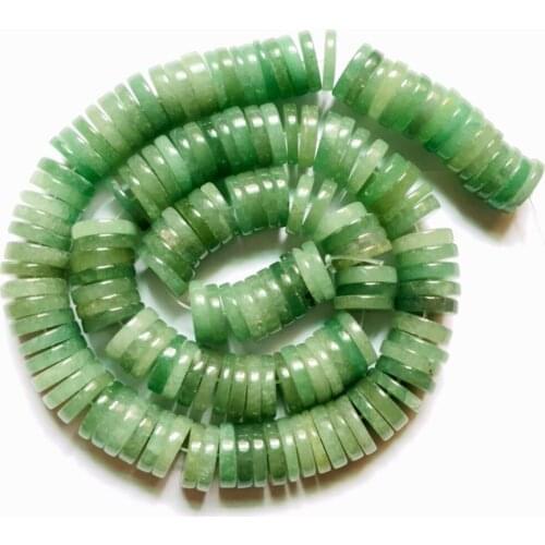 Natural Green Aventurine Beads,2x12mm Coin Spacer Gem Stone jewelry beads 1 Full Strand 15.5"