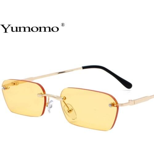 Fashion Small Square Sun Glasses Women Luxury Brand Designer Colorful Rectangle Vintage Crystal Glass For Female Male UV400