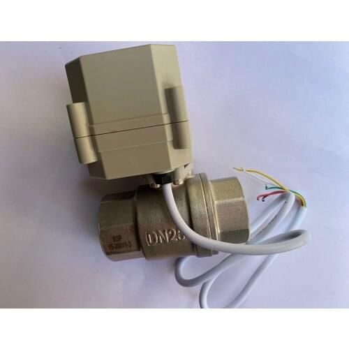 Proportional Valve 2 Way Brass 1'' DN25 0-5V, 0-10V, 4-20mA Regulating Valve DC9-24V 5 Wires For HVAC Water Control