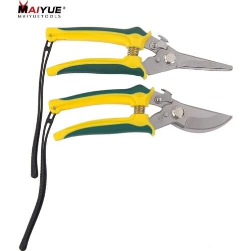 MAIYUE Gardening Hand Cutters Tree Flower Fruit Branch Pruning Tools Clippers Ratchet Shears Secateurs for Gardening