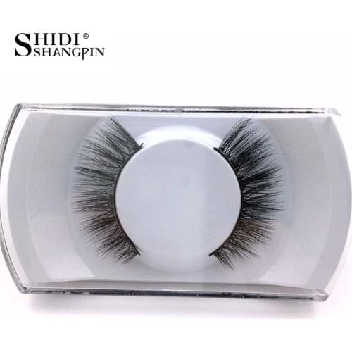 SHIDISHANGPIN 3d mink false eyelash hand made makeup false eyelashes natural long false eyelash plastic cotton stalk makeup full